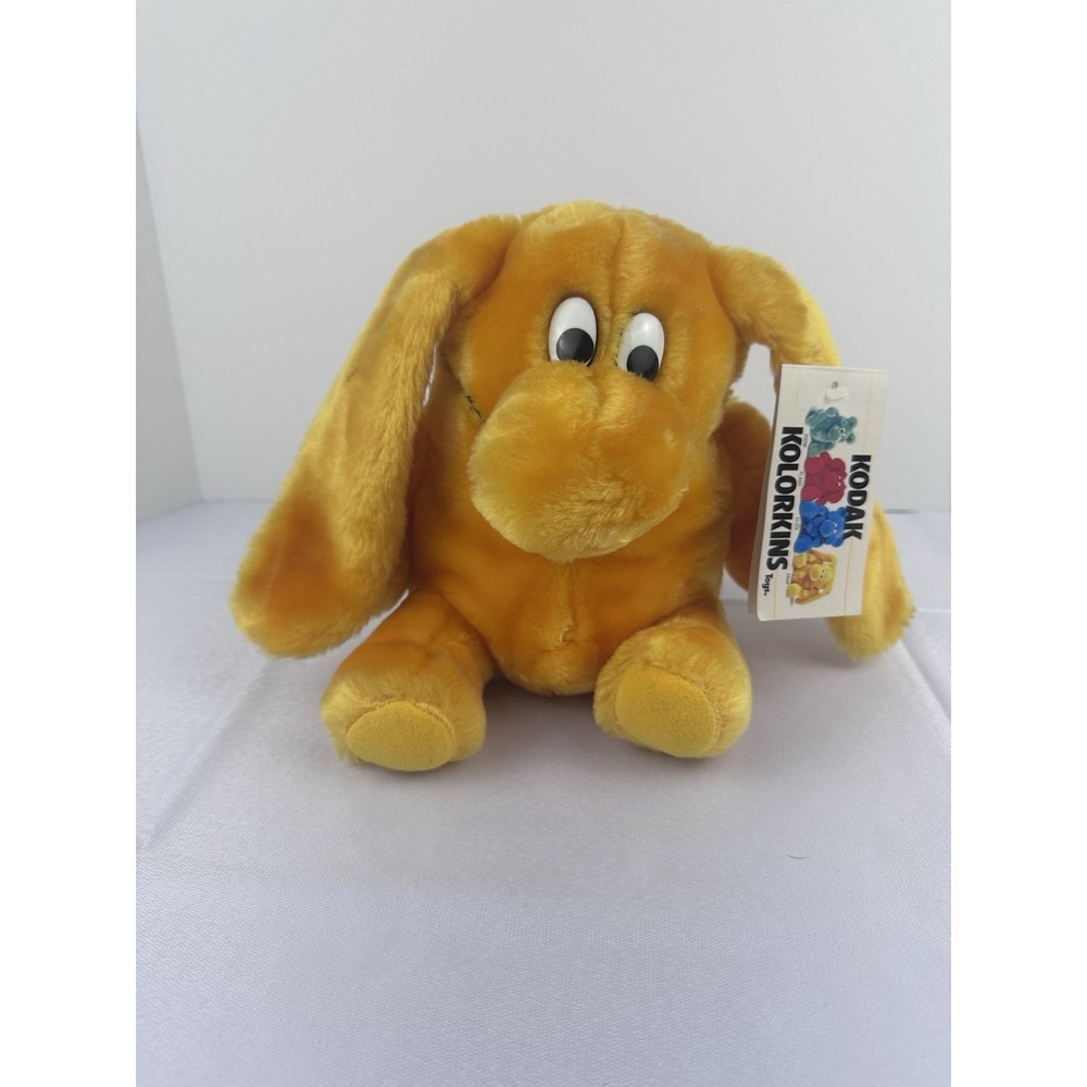 Kodak Kolorkins Snap VTG 1989 Yellow Plush Advertising Promo Toy w/ Tag‎ 9in